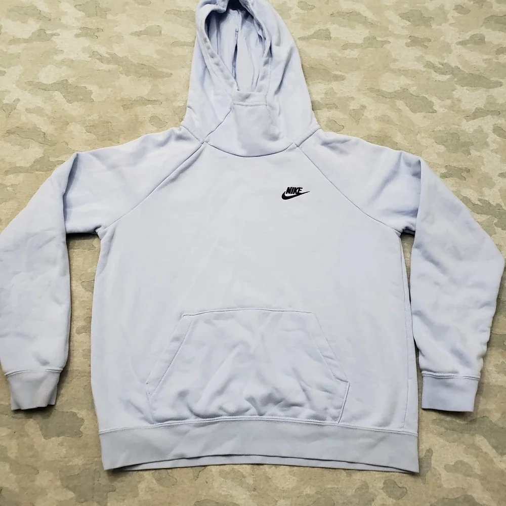 Nike Sweatshirt Womens Medium Blue Pullover Hoodie Gym Fitness